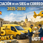 UGT valora la aprobación por el Consejo de Ministros de 805 millones para financiar los SIEG de Correos entre 2025 y 2030